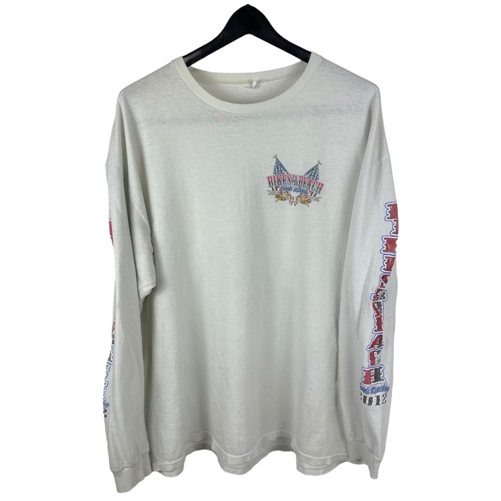 Vintage Y2K Maryland Bikers To The Beach Motorcycle Long Sleeve Shirt Size 2XL